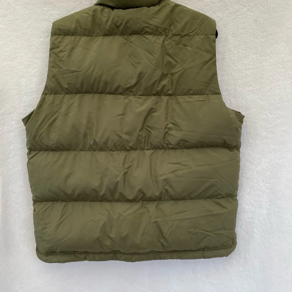 Men's Olive Green Puffer Vest J Crew size L down fill puffer - Picture 2 of 3